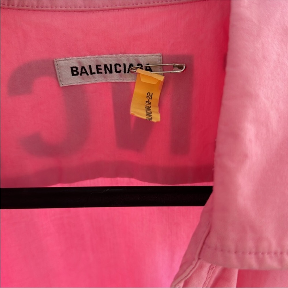 Authentic Balenciaga Pink Oversized Shirt - Picture 4 of 6